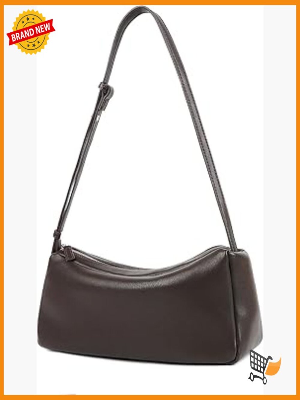 Genuine Leather Crossbody Hobo Bag with Adjustable Strap Small Lightweight Purse
